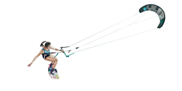 Jeune Femme Kite Surf — Photo