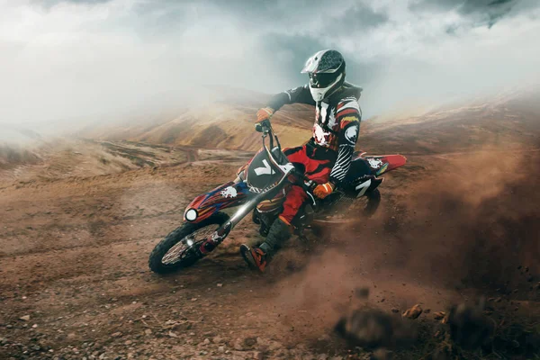 Motocross Man Fiets — Stockfoto