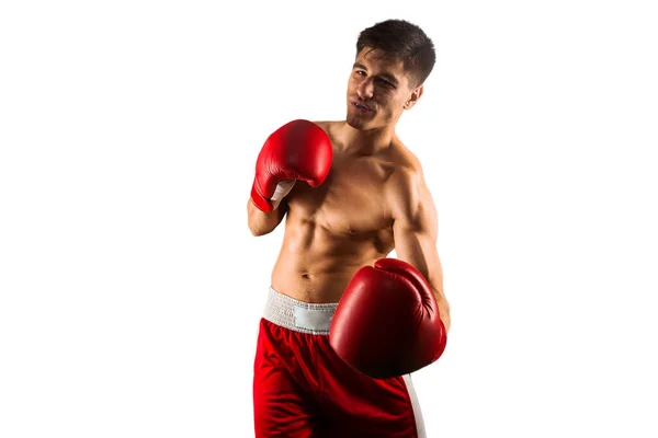 Jovens Esportes Homem Boxe — Fotografia de Stock