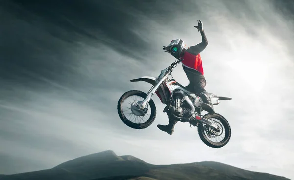 Moto Freestyle Manliga Idrottare — Stockfoto