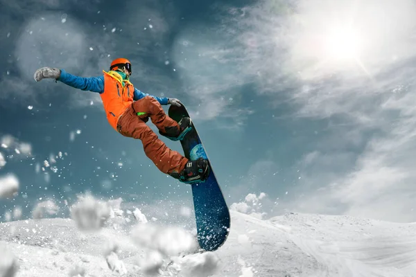 Snowboardozás Extrém Téli Sportok — Stock Fotó