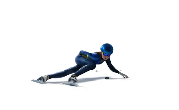 短道速滑女运动员 — 图库照片