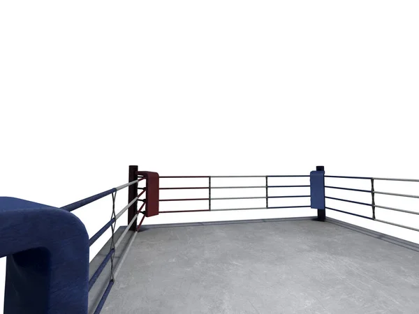 Empty boxing ring in gym.