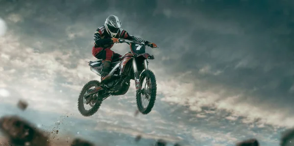 Motocross Man Bike — Stock Photo, Image