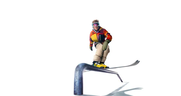 Esqui Esportes Inverno Extremos — Fotografia de Stock
