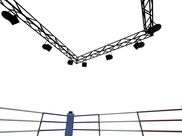 Пустое Боксерское Кольцо Тренажерном Зале — стоковое фото