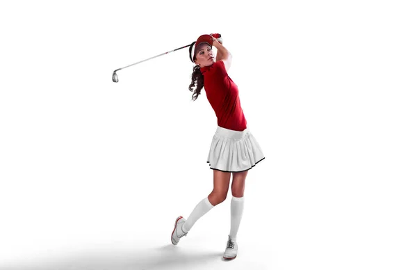 Professionele Vrouwelijke Golfspeelster — Stockfoto