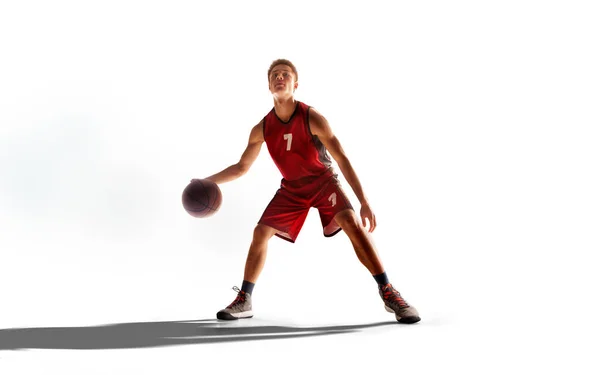 Jogadores Basquete Jogam Streetball — Fotografia de Stock