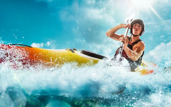 Whitewater Kayaking Extreme Kayaking — Stock Photo, Image