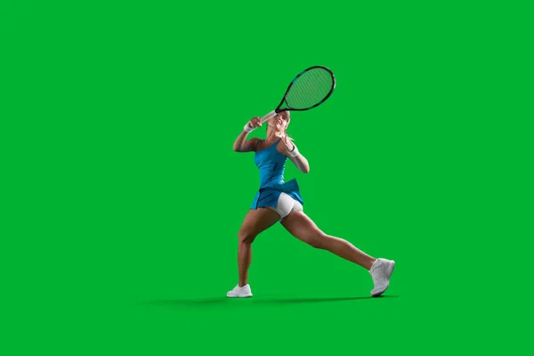 Mladá Dívka Hraje Tenis — Stock fotografie