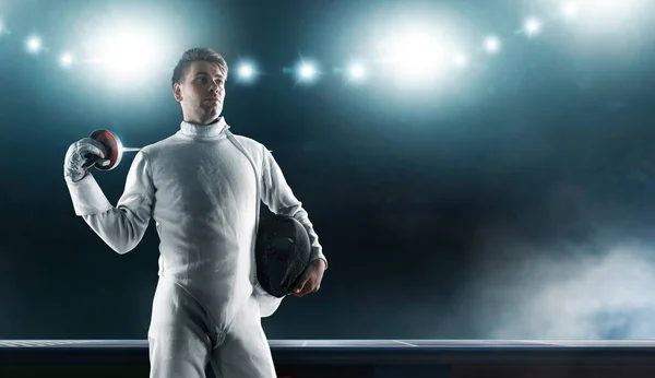 Young Male Fencing Athlete — Stock Photo, Image