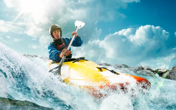 Kayak Aguas Bravas Kayak Extremo — Foto de Stock