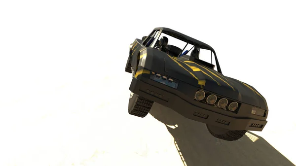 Trophy Truck Geïsoleerd Wit — Stockfoto