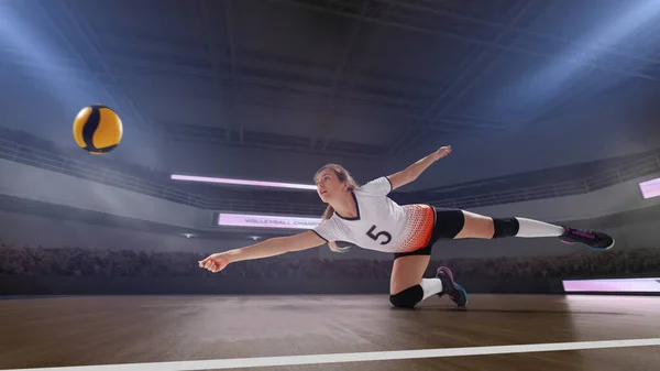 Profi Volleyballerinnen Aktion — Stockfoto