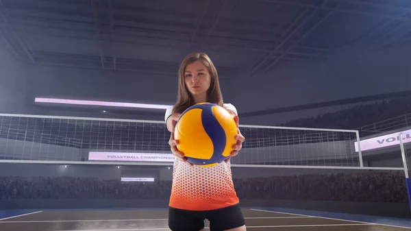 Profi Volleyballerinnen Aktion — Stockfoto