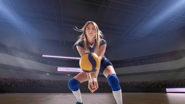 Profi Volleyballerinnen Aktion — Stockfoto