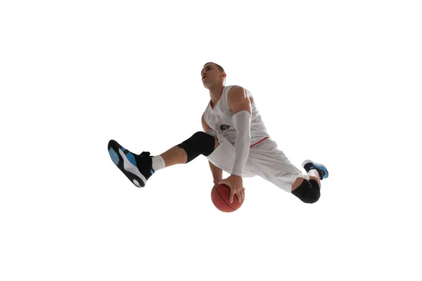 Basketballerin Isoliert Auf Weiß — Stockfoto