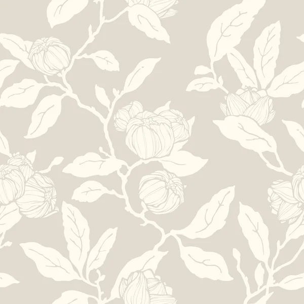 Motif Floral Sans Couture Illustration Fleurs — Image vectorielle