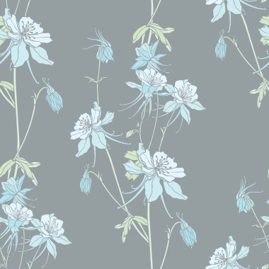 Çiçek seamless modeli. Çiçek şekil