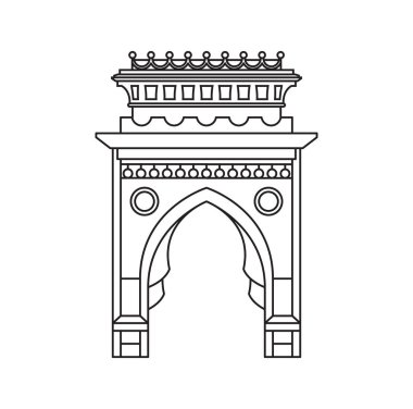 Mimari Barok tarzında inşa. Kemer vektör.