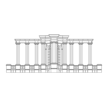 Mimari Barok tarzında inşa. Kemer vektör.