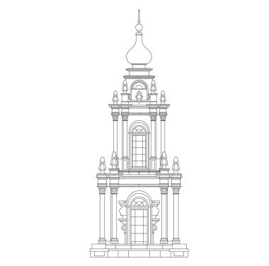 Mimari Barok tarzında inşa. Kemer vektör.