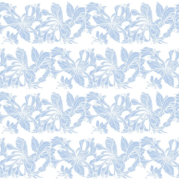 Motif Floral Sans Couture Illustration Fleurs — Image vectorielle