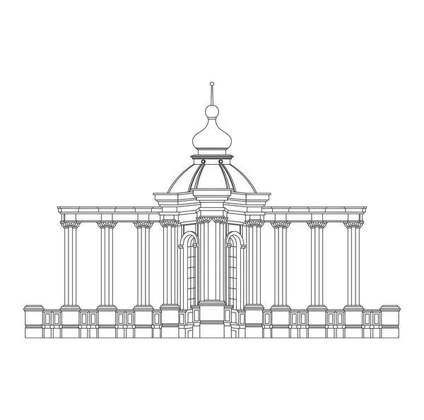 Архитектурное Здание Стиле Барокко Вектор Арки — стоковый вектор