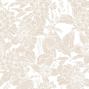 Çiçek seamless modeli çiçekli haşhaş 