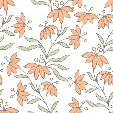 Çiçek seamless modeli. Çiçek şekil