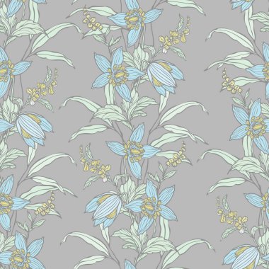 Çiçek seamless modeli. Çiçek şekil