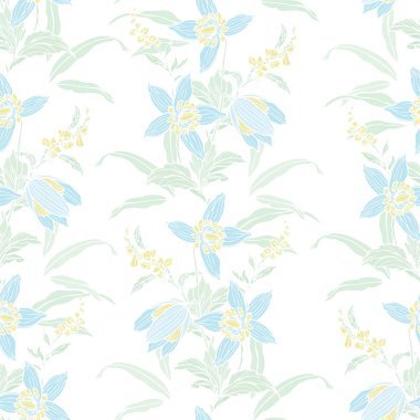 Çiçek seamless modeli. Çiçek şekil