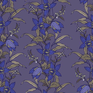 Çiçek seamless modeli. Çiçek şekil