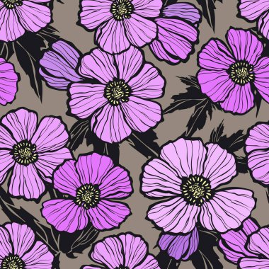 Çiçek seamless modeli. Çiçek şekil