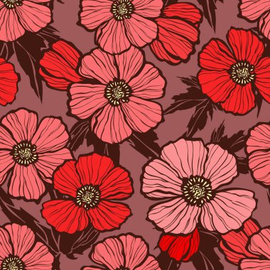 Çiçek seamless modeli. Çiçek şekil