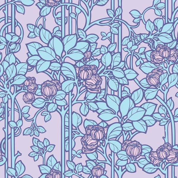花のシームレスなパターン バラの花イラスト — ストックベクタ