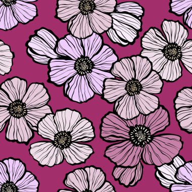 Çiçek seamless modeli. Çiçek şekil