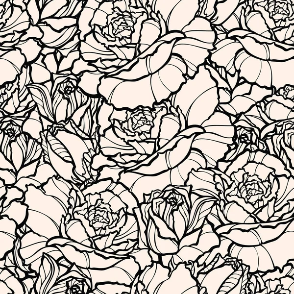 Seamless pattern with flowers roses