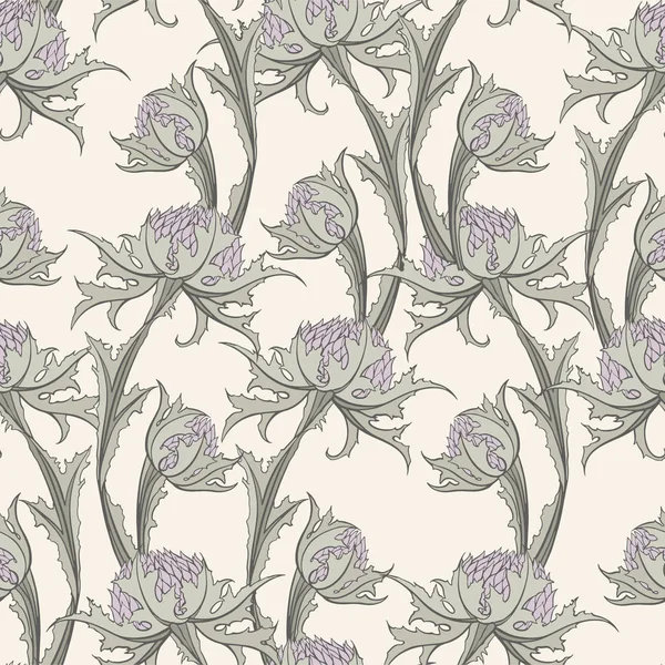 Motif Floral Sans Couture Illustration Fleurs — Image vectorielle