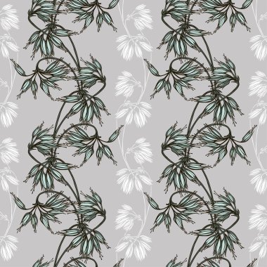 Çiçek seamless modeli. Çiçek şekil