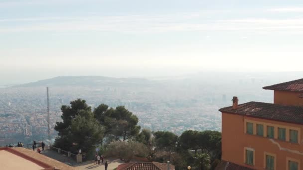 Vue Sur Barcelone Vieille Célèbre Ville Historique Catalogne Espagne — Video