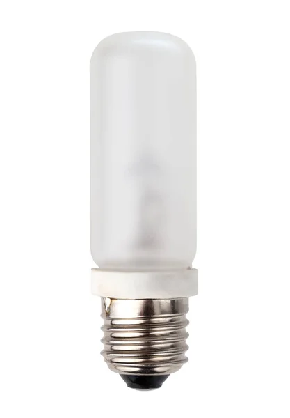 Halogen lamp on a white background. Lamp for studio flash close-