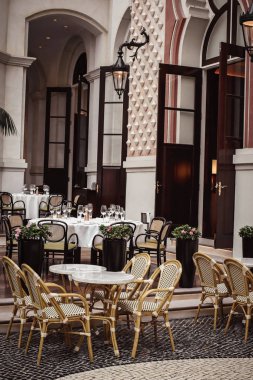 güzel Avrupa Restoran tablo ayarı