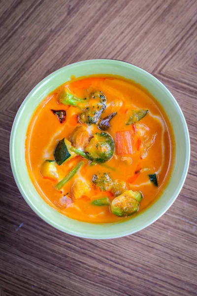 Sopa Tom Yum Con Verduras Con Mariscos Gambas —  Fotos de Stock