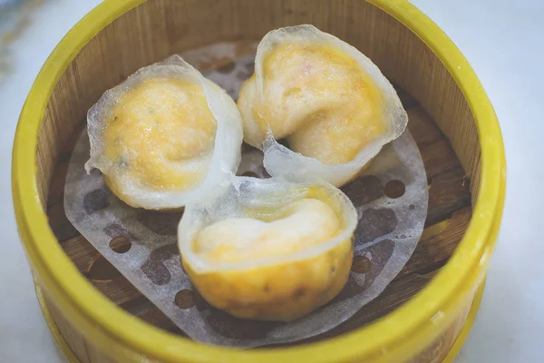 Golden Egg Dumpling with salted egg yoil and shrimp inside