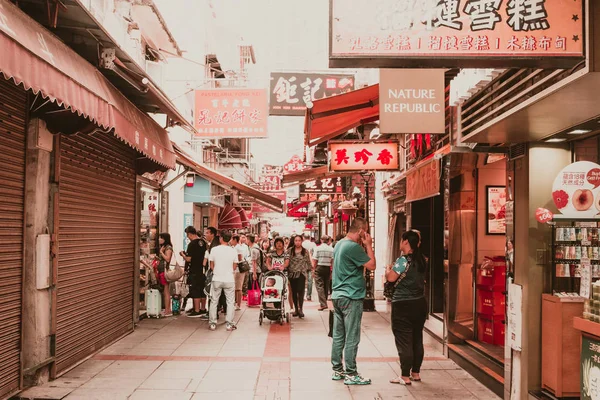 Paesaggi e attrazioni turistiche da Taipa Village a Macao, Cina — Foto Stock