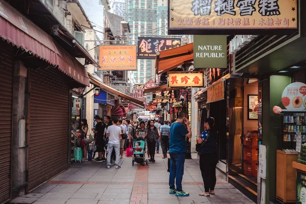 Paesaggi e attrazioni turistiche in Taipa Village a Macao, Cina — Foto Stock