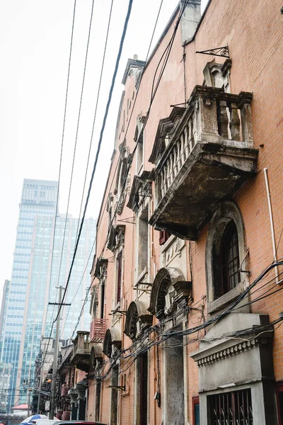 Zhang Yuan Shikumen Vecchia Comunità Murata Dei Suoi Edifici Shanghai — Foto Stock