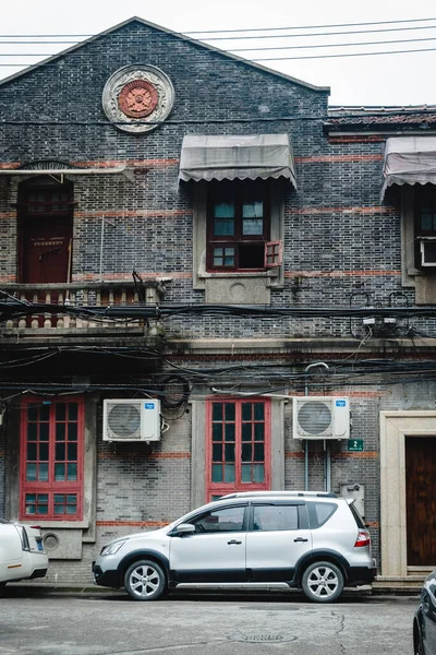 Zhang Yuan Shikumen Eski Duvarlı Topluluk Binaları Şangay Çin — Stok fotoğraf