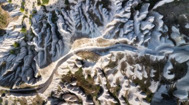 Yaz zaman dağ manzara üstten görünüm